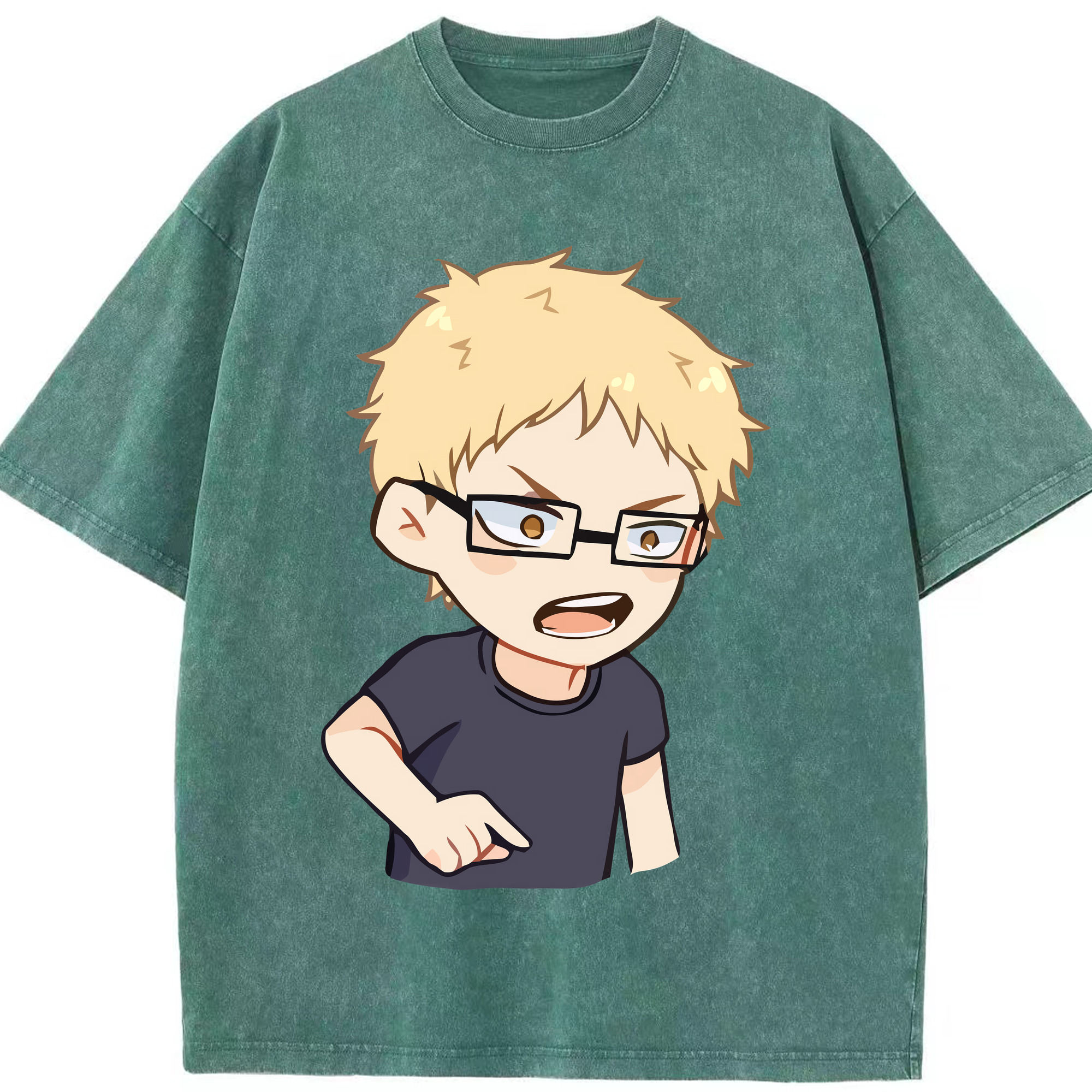 （画像用） ハイキュー!! Haikyu!! 綿100% ヴィンテージ風 半袖Tシャツ（フロントプリント）